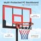Adjustable Basketball Hoop 3.3 to 7 ft Height Outdoor and Poolside Stand with Shatterproof Backboard PE Base